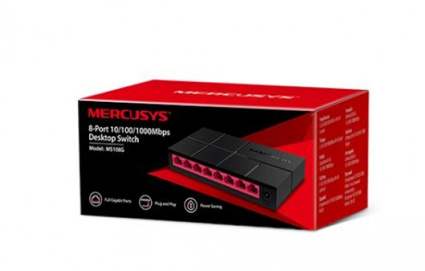 Switch Mercusys MS108G 8-port 10/100/1000Mbps