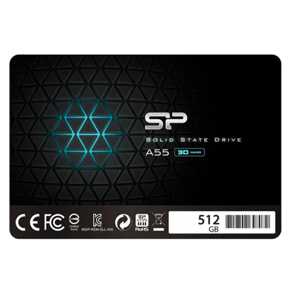 SSD 2.5'' SATA SiliconPower A55 512GB, SP512GBSS3A55S25