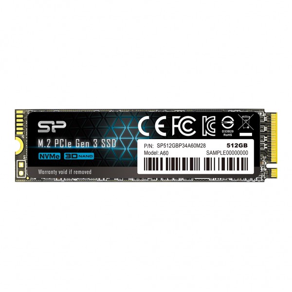 SSD M.2 NVMe Silicon Power A60 Gen.3 512GB, SP512GBP34A60M28