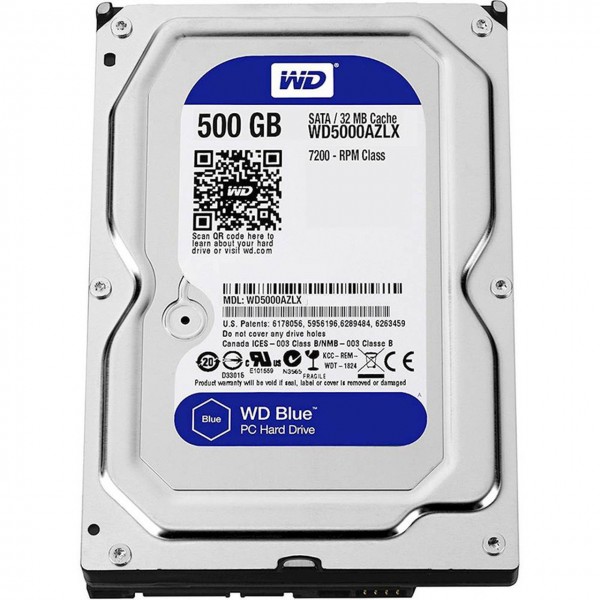 HDD WD 500GB 3.5'' WD5000AZLX Rpm 7200 Blue Bulk