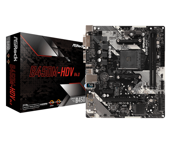 MB AM4 AsRock B450M-HDV R4.0 90-MXB9N0-A0UAYZ