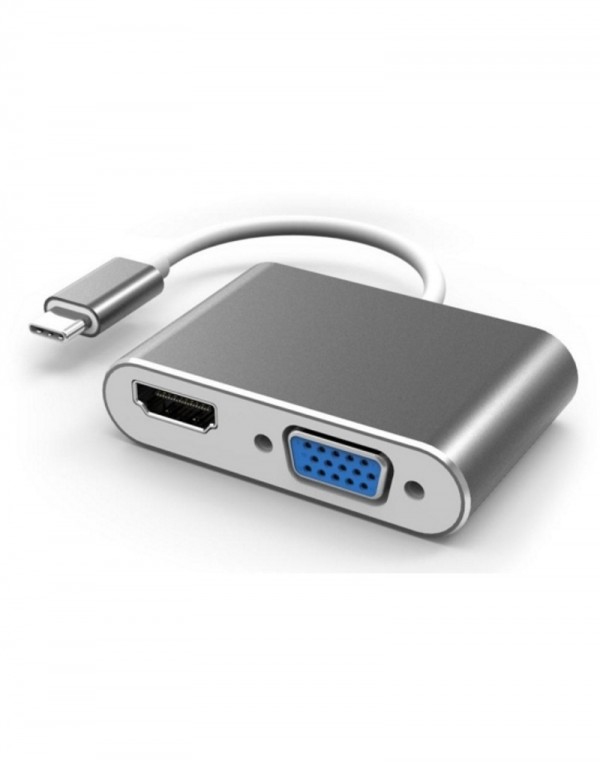 Adapter Linkom USB-C to HDMI+VGA