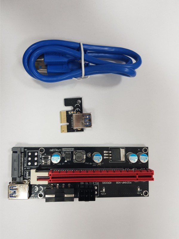 Adapter NoNAME USB Riser/Extender 3 konektora 009s