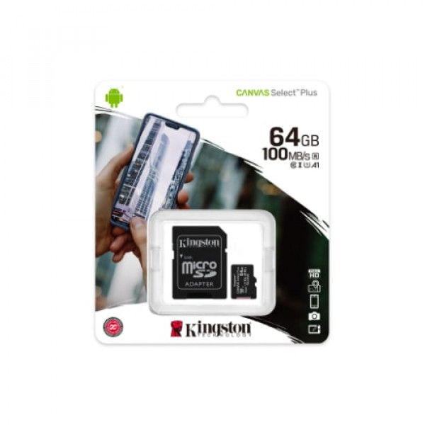Micro SD 64GB Kingston Canvas Select Plus SDCS2/64GB Class10