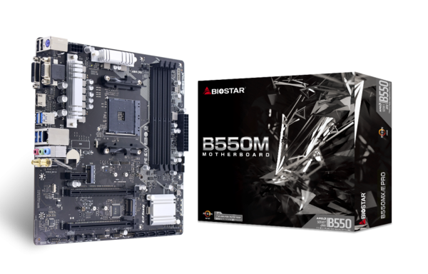 MB AM4 Biostar B550MX/E PRO 4xDDR4/2xM.2/HDMI/VGA/DVI