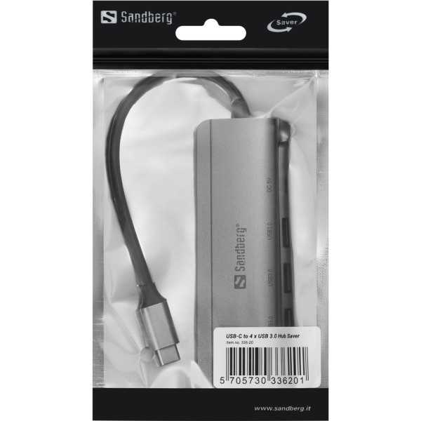 USB HUB 4 port Sandberg USB-C - 3.0 336-20