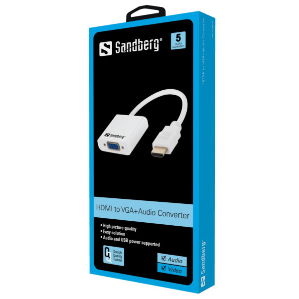 Adapter Sandberg HDMI - VGA + Audio 508-77