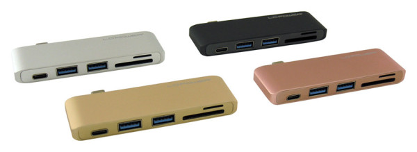 HUB LC Power LC-HUB-C-MULTI-2G 2xUSB3.0, Type C, 1x card reader