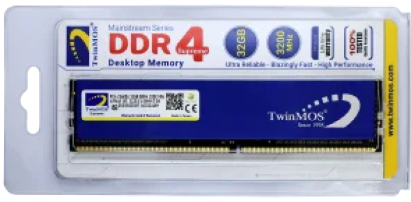 RAM DDR4 32GB 3200MHz TwinMOS MDD432GB3200D