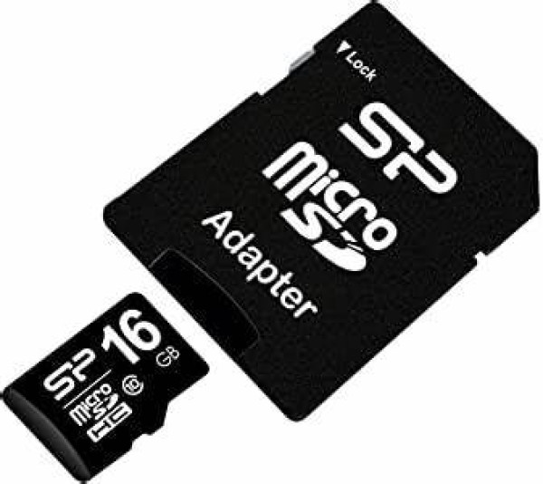 Micro SDHC Silicon Power 16GB SP016GBSTH010V10SP + SD adapter