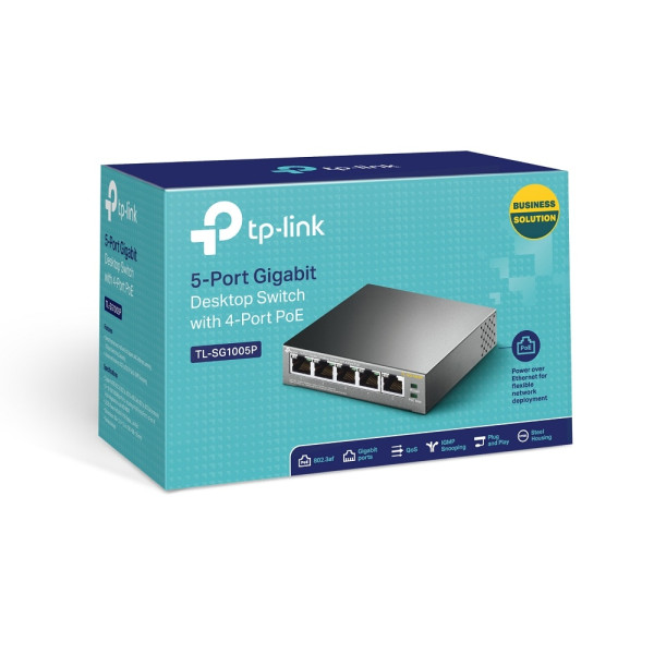 LAN Switch TP-LINK TL-SG1005P 10/100/1000 5port (4 PoE)