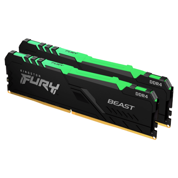 RAM DDR4 2x32GB 3200MHz Kingston Fury Beast RGB 1.35V KF432C16BBAK2/64