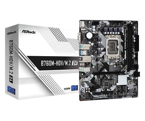 MB s1700 ASRock B760M-HDV/M.2 D4 90-MXBL40-A0UAYZ