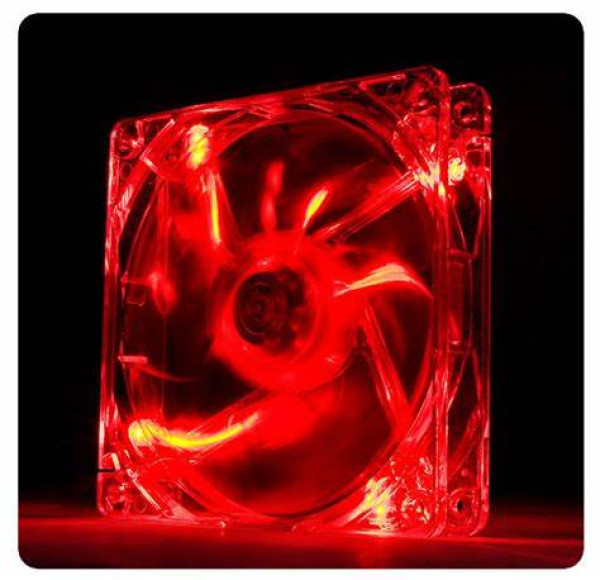 Case Fan Thermaltake Pure 12 Red LED/120mm/1000rpm/Transparent