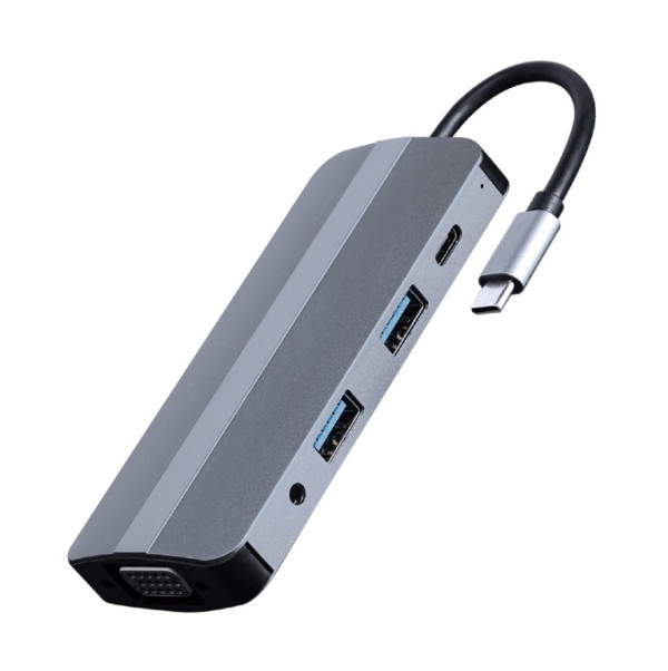 Docking station Cablexpert A-CM-COMBO8-02 USB-C - HDMI/VGA/2xUSB/PD/CD/Audio