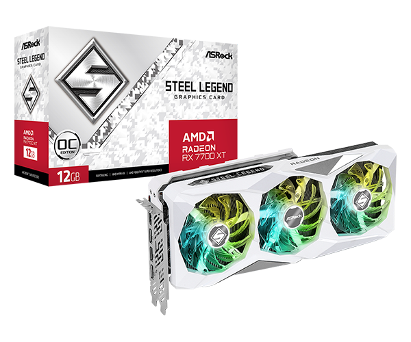 SVGA Asrock Radeon RX 7700 XT Steel Legend 12G GDDR6 OC, RX7700XT SL 12GO