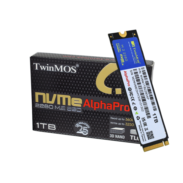 SSD M.2 NVMe Gen3 x4 2TB TwinMOS 3600MBs/3250MBs NVMe2TB2280AP