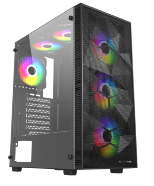 Kuciste Raidmax Talos window/black, 4x 120mm RGB/Bez Napajanja