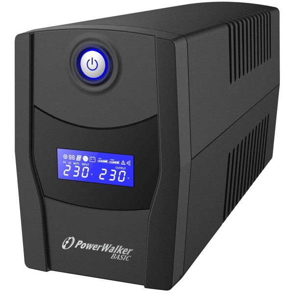 UPS PowerWalker Line-Interactive 1000VA/600W/2xšuko/RJ45/RJ11/USB