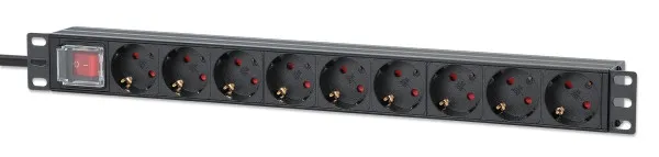 PDU kabl Intellinet 715133 19''/1U sa 9 utilnica/prekidač/2m