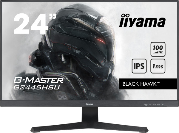 iiyama Monitor 23.8"  G2445HSU-B1 IPS 1920x1080/100Hz/1ms/HDMI/DP/USB/zvučnici