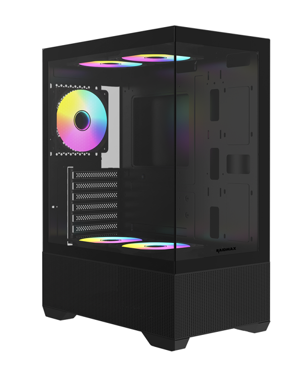 Kuciste Raidmax Infinita I802 Air/Glass/RGB/Crni/I802ABS