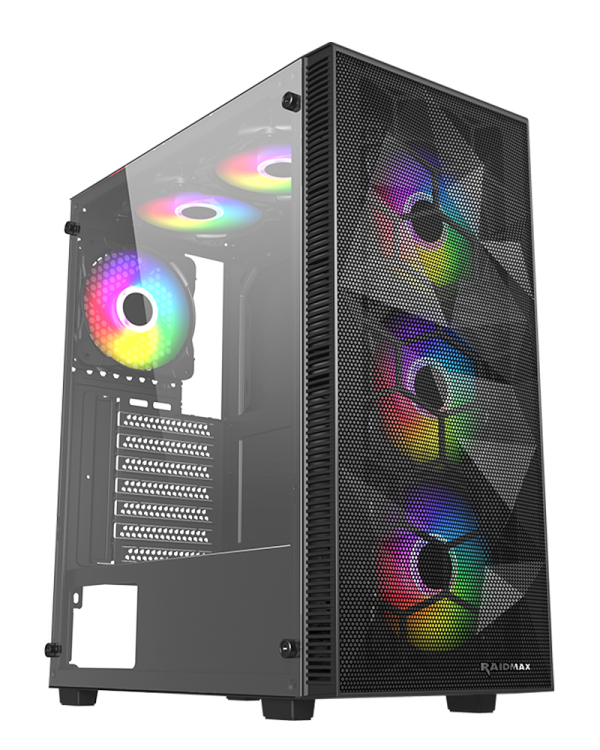 Kuciste Raidmax Talos ARGB window/black, 4x 120mm/650W