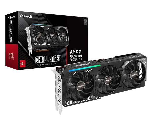 VGA Asrock Radeon RX 9070 Challenger 16GB, RX9070 CL 16G