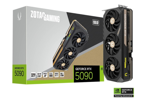 SVGA Zotac GeForce RTX 5090 SOLID 32GB GDDR7 512bit, ZT-B50900D-10P