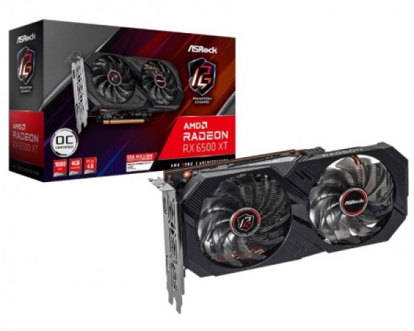 SVGA Asrock RX 6500XT Phantom Gaming D 4GB OC, RX6500XT PGD 4GO