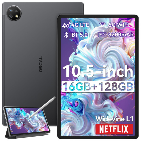 Tablet OSCAL Pad 16 4G/LTE 10.5''FHD IPS/T606 OC/8+8GB/128GB/8200mAh/13+13MP