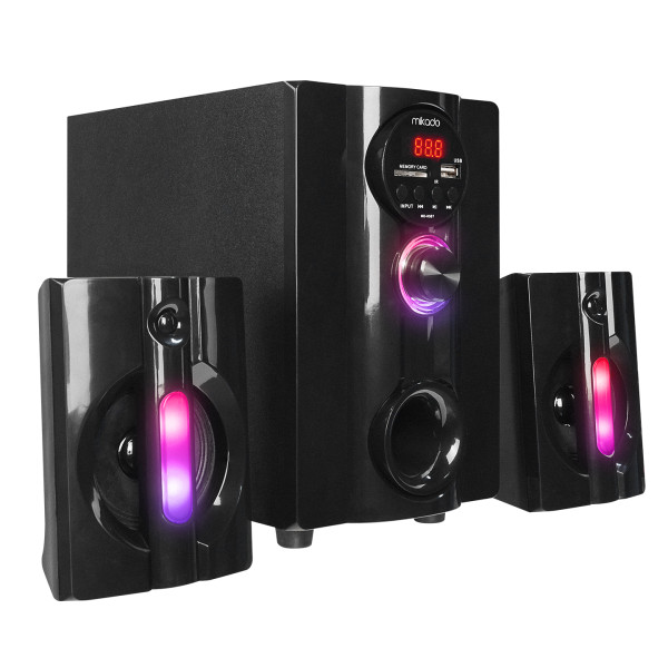 Zvučnici 2.1 Mikado MD-95BT 20W FM, Bluetooth, SD, USB crni
