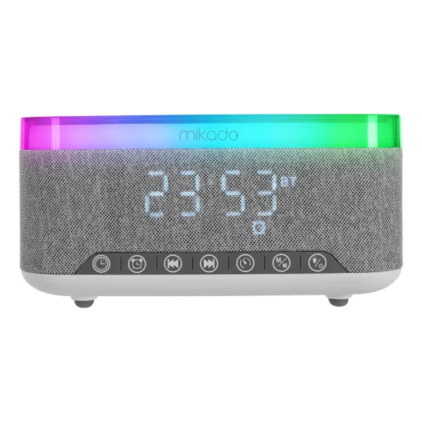 Zvučnik Mikado MD-W8 1200mah, 10W lampa/alarm/wireless punjač/sivi