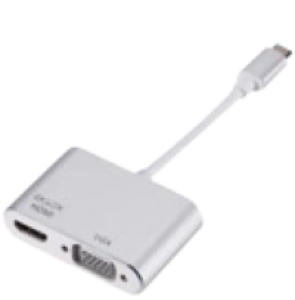 Adapter Stars Solutions USB-C na HDMI/VGA sivi