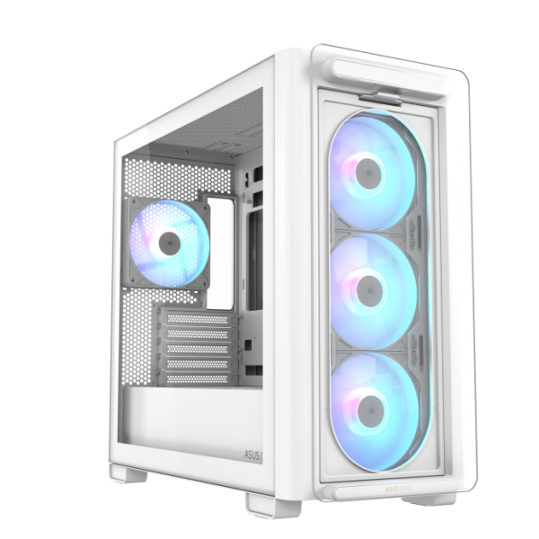 Kućište ASUS A23 PLUS TG ARGB/Micro-ATX/Mini-ITX/kaljeno staklo/no PSU/BELO