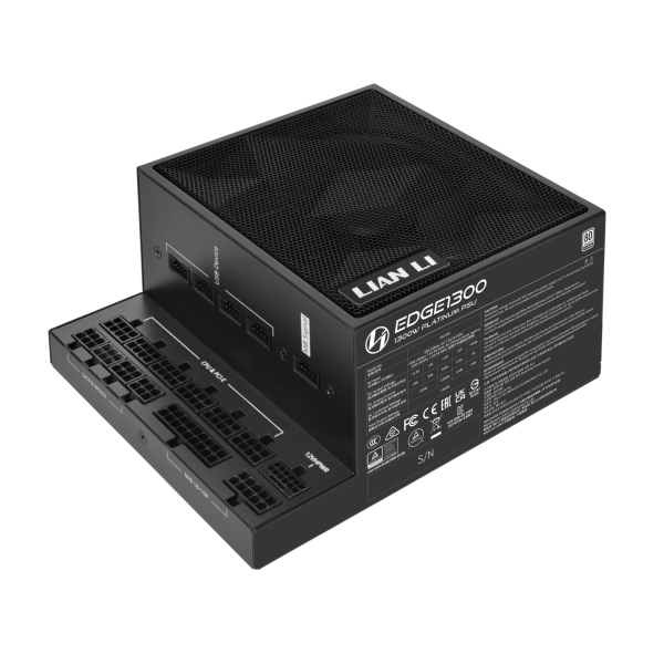 Napajanje 1300W Lian Li EDGE 80PLUS Platinum PCIe 5.1, ATX 3,1 USB HUB, Crno
