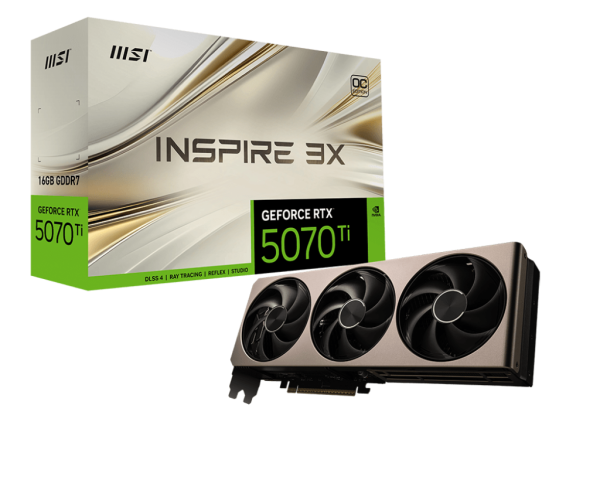SVGA MSI RTX5070Ti Inspire 3X OC 16GB GDDR7