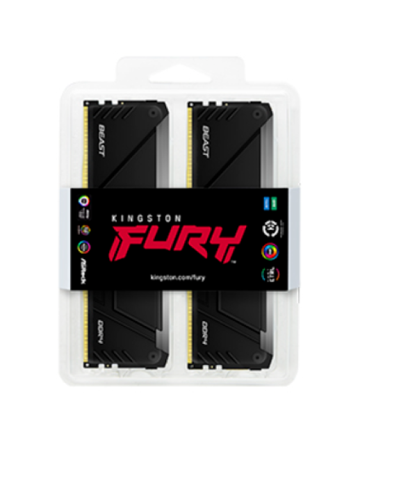 RAM DDR4 32GB (2x16GB) 3600MHz Kingston Fury Beast RGB KF436C18BB2AK2/32