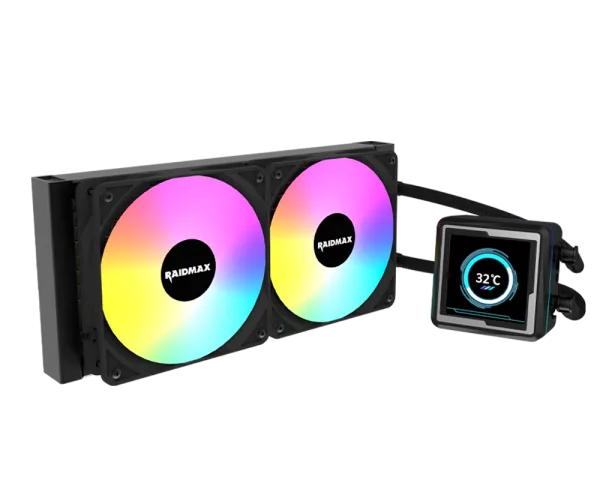 CPU hladnjak Raidmax INFINITA LM240 ARGB LCD 2.73'' Black, LM240BK