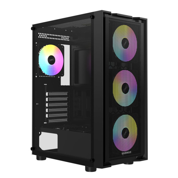 Kuciste Raidmax Vector 216 Black 4 x RGB fan/Window/650W+ 600W 80+Gold budle