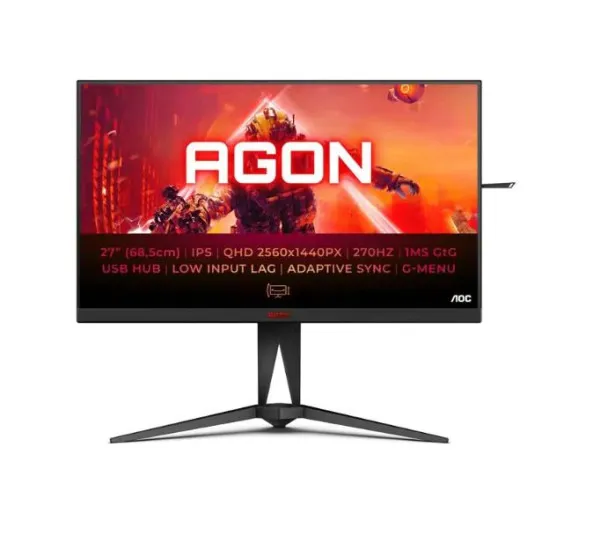 Monitor 27'' AOC AG275QZ IPS 2560x1440/270Hz/1ms/2xHDMI/DP/USB