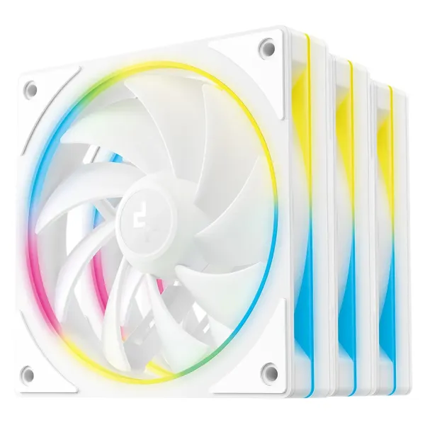 Ventilatori za kuciste 3in1 FL12 SE DeepCool Beli, R-FL12SE-WHAPN3-G