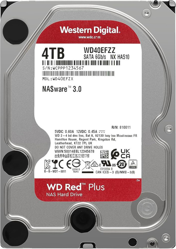 HDD WD 4TB WD40EFZZ Red Plus 5400RPM 128MB