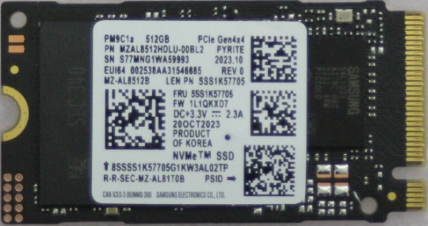 SSD Samusng 512GB M.2 NVMe MZ-AL8512B Bulk