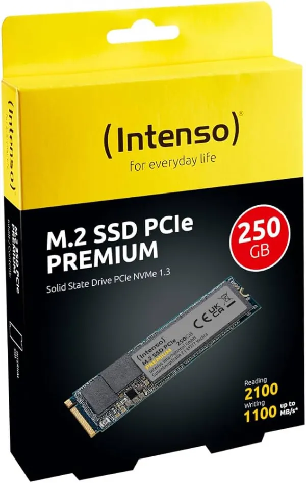 SSD M.2 NVMe Intenso Gen.3x4 250GB 3835440 Read 2100MBs/Write 1100MBs