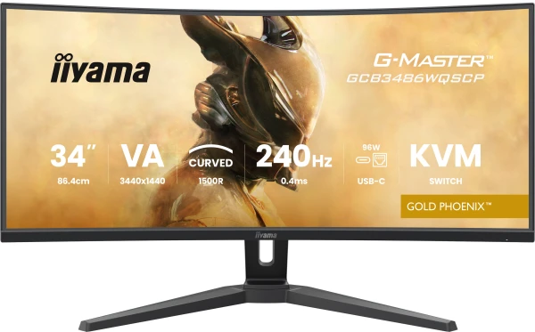 Monitor 34'' Iiyama GCB3486WQSCP-B1 VA 3440 x 1440/240Hz/0.4ms/HDMI/DP/USB/zvucni