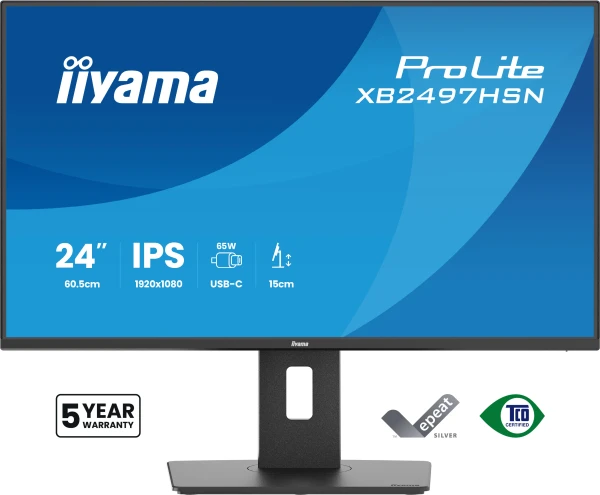 Monitor 23.8'' Iiyama XB2497HSN-B1 IPS 1920x1080/144Hz/1ms/HDMI/DP/USB-C