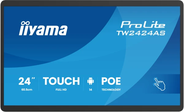 Interaktivni ekran 23.8'' Iiyama TW2424AS-B3P IPS 1920x1080/Android 14/14ms/USB