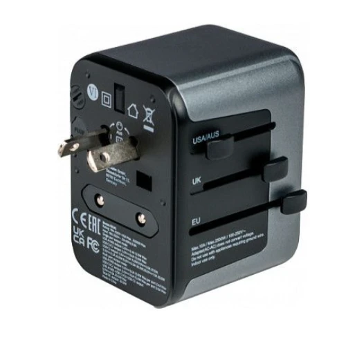 Verbatim Universal Travel Adapter UTA-03, 2XUSB-A, 3XUSB-C