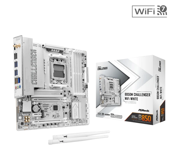 MB AM5 AsRock B850M Challenger WiFi White